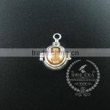 22mm Round Setting Silver Platd Steam Punk Blue,orange,green,purple,sky Blue and Champage Ceramic DIY Pendant Charm 1830068 thumbnail-4