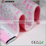 Flexible Colorful 104 Keys USB Silicon Rubber Computer Keyboard With Separable Cable--JK104C thumbnail-2