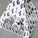 Wholesale OEM Customized Canvas Chevron Style Pet Play Room Dog Teepee thumbnail-3