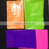 pe Glossy Pink and Purple Plastic Merchandise Bags , Die Cut Handle Bag