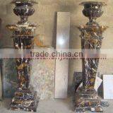 NEW BLACK AND GOLD MARBLE PEDESTALS thumbnail-1