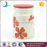 Manufacturer Ceramic Storage Containers With Red Ceramic Lid thumbnail-2