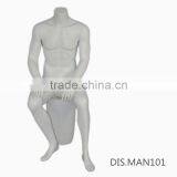 Fiberglass Male Fashion Realistic Sitting Mannequin for Window Display thumbnail-1