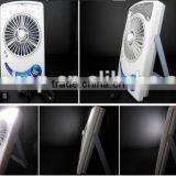 Hot Sale 3 in 1 Multifunction 6 Inch Solar Fan Rechargeable Emergency LED Light thumbnail-5