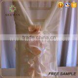 Chiffon Ruffled Banquet Chair Cover for Wedding Party thumbnail-4