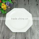 High Quality 7 Inch/9 Inch White Octagon Ceramic Divided Dinner Plate Dishes Restaurant thumbnail-3