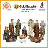 24 Inch Resin Religious Items Outdoor Nativity Set Statues thumbnail-1
