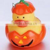 Rubber pumpkin design Halloween gift baby tub floating bath duck