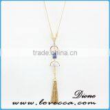 Delicate Long Necklace Birthstone Turquoise Necklace thumbnail-2