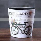 Inno-crea Home Office Waterproof Decorative Leather Trash Can thumbnail-2