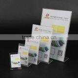 Clear Acrylic Upright Plexiglass Plastic Sign Holder With Slant Back Menu Ad Frame Table Card Display thumbnail-1