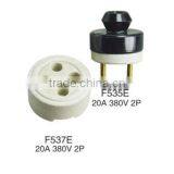 3pin 30A Male and Female Porcelain Socket and Plug thumbnail-4