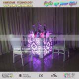 Modern Glass Top Dining Room Table With Led Lighting, Dining Table Design thumbnail-3