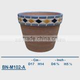 Vietnamese Ceramic Hand Carved Mini Flower Pot BN-M102-A thumbnail-1