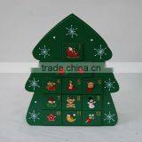 Christmas wooden tree calendar decoration JA02-11173G