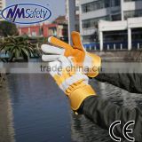 NMSAFETY natural cow split leather hand glove