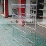 (high Quality) 4 Tire Wire Mesh Shelf