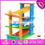 2017 New Design 5 Levels Children Funny Wooden Race Car Track Toy W04E050 thumbnail-4