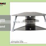 Modern Design Home Furniture Storage Rack Tempered Glass Corner TV Cabinet thumbnail-5