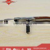 Wood Handle Bottle Cork Opener Wine Corkscrew With Knife thumbnail-6