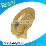 Zinc Alloy Custom Made Tourism Gold Souvenir Plate With Display Stand thumbnail-4