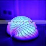 UCHOME Round PU Cover Rechargeable Table Lamp Book-Shaped Folding Bedside Lamp thumbnail-1
