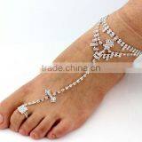 Hand made shiny rhinestone sleeve anklet