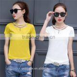 New Casual Women Blank T Shirt Customized New Fashion Design Girls t Shirt thumbnail-2