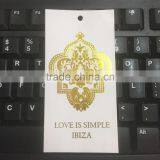 Custom High Quality 350g Coated Paper Hang Tags Swing Tags With Hot Stamping thumbnail-1