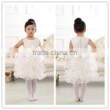 2016 Latest Designs Champagne Spring Kid Tutu Dance Style Fancy High Quality Flower Baby Girls Party Night Dress Design thumbnail-5