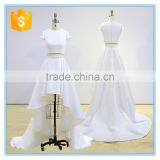 New Design Two Piece Front Short Back Long Trailing Wedding Dress thumbnail-1