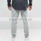 Mens Cotton/Polyester Sweatpants With Side Pockets Plain Skinny Drawstring Joggers In Gray thumbnail-2