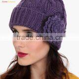Women Knitted Cashmere Wool Winter Beanie Hat thumbnail-6
