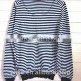 Thin Stripes Black and White Classic Cardigan Men's Button up Sweater thumbnail-3