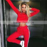 Latest Fashion Clothing Streetwear Sportswear Plain Hoodies Long Pants 2 Piece Set Tracksuit thumbnail-1