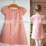 New Fashion Round Neck Baby Girl Dress With Snap thumbnail-1