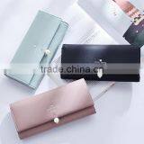 Fashion Pearl Korean Style Women Wallet PU Long Clutch Wallet Lady Clutch Coin Pocket Card Holder thumbnail-6