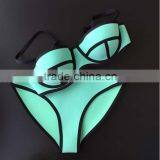 2017 Swimsuit Factory Color Block Swimwear for Woman thumbnail-2