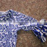 Kids Wear Party Dresses Child Cotton Frocks Design Teen Girl Ruffle Matching Dresses Baby Girl Floral Print Clothing thumbnail-6