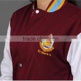 Customize Custom Made Women Ladies Winte Baseball College Cheap American High School Fashion Uniform Baseball Varsity Jacket thumbnail-4