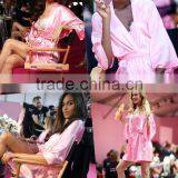 The New Spring 2017 Ladies' d Secret Star Emulation Silk Coat With Pink Pajamas Sexy Leisurewear Wholesale thumbnail-4