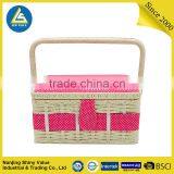 Household Sundries Storage Basket With Handle and Removable Plastic Tray thumbnail-1