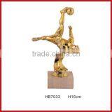 Football World Cup Trophy,Plastic Trophy With Stone Pedestal Base thumbnail-1