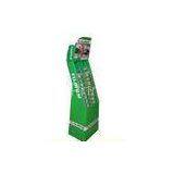 Green POP Cardboard Display Stands For Store Advertising Products , Spot Color Offset Printing