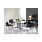 White Marble Top Dining Table, Modern Rectangle Marble Dining Tables thumbnail-1