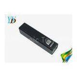 Black Aluminum Square Universal Portable Power Bank 2200mAh Mobile Battery