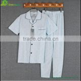 Customize Men's Summer Sleepwear,Pure Cotton Short Sleeve men pajamas set sleepwear wholesale nightgown for SPA, GVBS0010