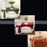 Wedding Satin Table Overlay Banquet Chair Cover and Tablecloth