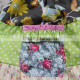 2017 New Designs Flutter Sleeve Patchwork Kids Casual Dresses Baby Girl Dresses thumbnail-3