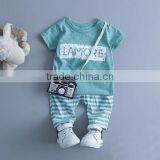Summer Fashion Kids Clothing Baby 2pcs Short Sleeve T Shirt + Pants Suits Wholesale Kids Boy Shirt thumbnail-2